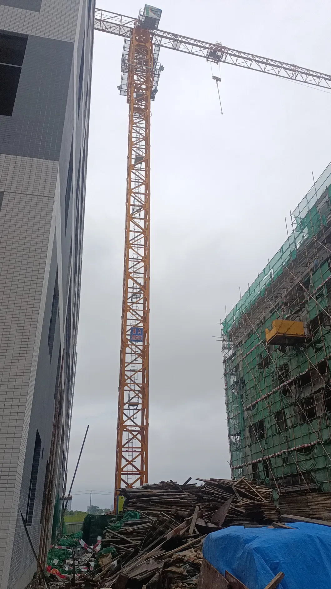 up to 80 Tons High Load Capacity Zoomlion 6513-81 Used Tower Cranes with Long Arm