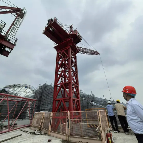 Flat-Top Crane Favco Length 16 Tons Max Lifting Load Topless Mobile Tower Crane for Sale